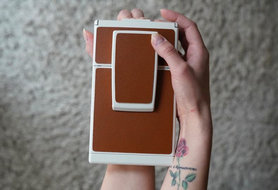 NIEUW cognac bekleding voor SX-70 reflex