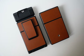 NIEUW cognac bekleding voor SX-70 reflex