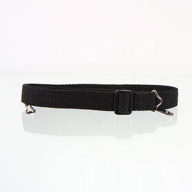 Narrow black strap with clips