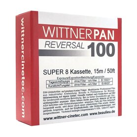 Wittner Pan 100 reversal Super 8 film 15m/50ft